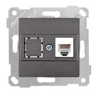 RİTA MEK TUŞ TLF DATA PRİZ (RJ12 CAT5E) ANTRASİT 1